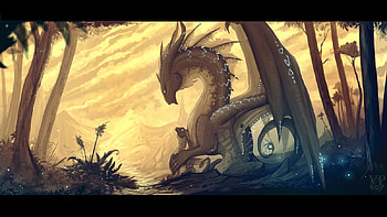Together, dragon, sky, brother, light HD wallpaper