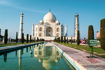 Taj Mahal, Captivating aerial view, Vibrant Indian culture, Vector stock HD wallpaper