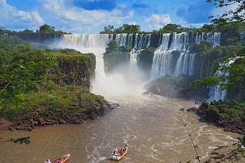 Iguazu Falls, que scenery, Wonder of nature, Stunning backgrounds HD wallpaper