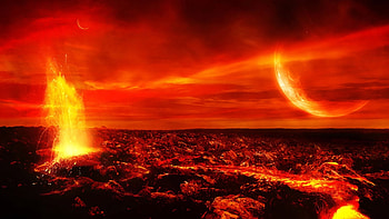 Landscape, Fire HD wallpaper