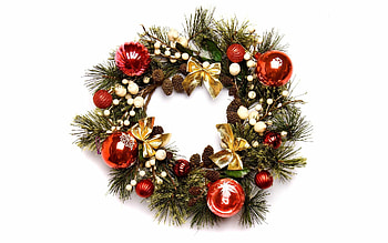 Christmas wreath , Festive holiday, Holiday decoration, Joyful ambiance HD wallpaper