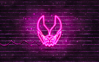 Kamen Rider Revice purple logo, , Kamen Raida Ribaisu, purple brickwall, Kamen Rider Revice logo, manga, Kamen Rider Revice neon logo, Kamen Rider Revice HD wallpaper
