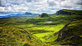 Isle of Skye, Scotland, island, hills, clouds, landscape, sky HD wallpaper