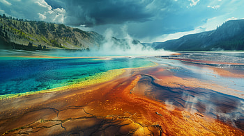 Stunning Yellowstone Landscape - Nature's Majesty at the Lake, Yellowstone, nature, landscape, lake HD wallpaper