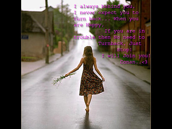 Miss You, missing girl, road, flowers, beautiful quote HD wallpaper