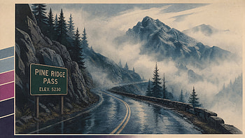 Mountain, Road, Pine Tree, Fog HD wallpaper