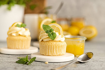 Lemon, Cupcakes HD wallpaper