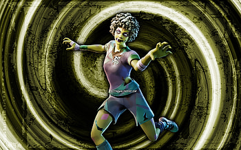 Crypt Crosser, green grunge background, Fortnite, vortex, Fortnite characters, Crypt Crosser Skin, Fortnite Battle Royale, Crypt Crosser Fortnite HD wallpaper