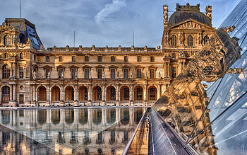 France, Louvre architecture, High-quality HD wallpaper