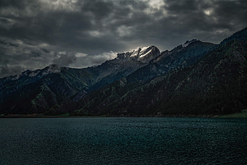 Nature, Water, Mountains, Clouds, Lake, Shore, Bank HD wallpaper