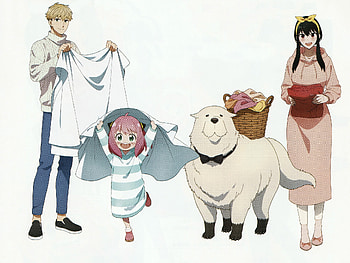 Spy x Family: of Loid, Anya, Yor & Bond in Family Moments, Loid Forger, Anya Forger, Yor Forger, Bond (Spy x Family), Anime, Spy x Family HD wallpaper