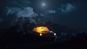 Hideaway, artist, artwork, digital-art, outrun HD wallpaper
