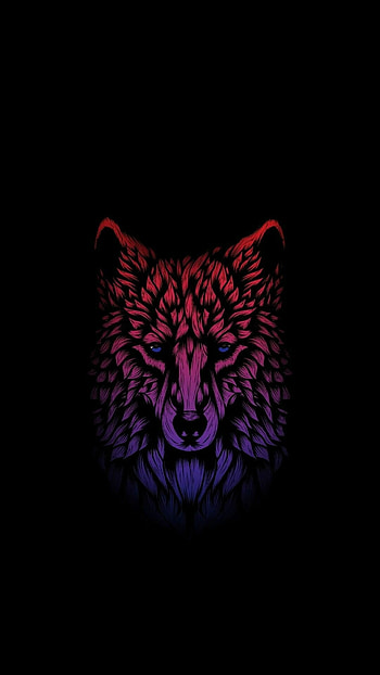 Geometric wolf, Abstract design, Multidimensional art, Contemporary masterpiece HD phone wallpaper