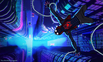 Fanart A Leap Of Faith, spiderman-into-the-spider-verse, spiderman, superheroes, artwork, artist, digital-art, deviantart HD wallpaper