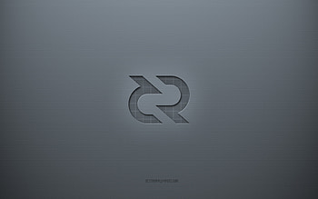 Decred logo, gray creative background, Decred sign, gray paper texture, Decred, gray background, Decred 3d sign HD wallpaper