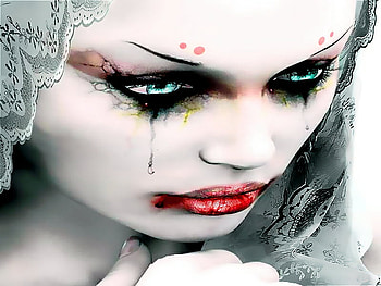 Hunger, lady, blood, vampire, sorrow HD wallpaper