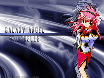 Milfeulle Sakuraba, blue, pink, milfeulle, anime, galaxy angel, female HD wallpaper