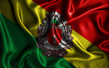 Embu das Artes flag, , silk wavy flags, brazilian cities, Day of Embu das Artes, Flag of Embu das Artes, fabric flags, 3D art, Embu das Artes, cities of Brazil, Embu das Artes 3D flag HD wallpaper