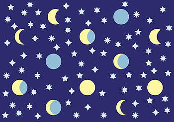 moon and stars vector, vector, stars, moon, half HD wallpaper