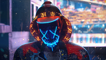 Mask Neon Guy Making Chakra , neon, mask, graphy HD wallpaper