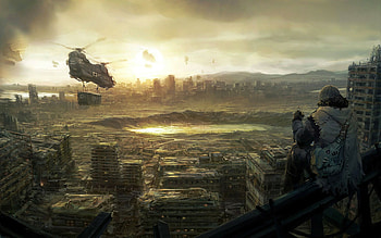 Post-apocalyptic world, Sci-fi dystopia, Futuristic landscapes, Desolate cities HD wallpaper