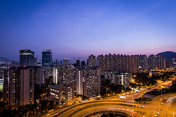 Cities, View From Above, Night City, Skyscrapers HD wallpaper
