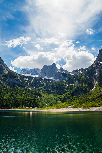 Nature, Mountains, Rocks, Lake, Forest HD phone wallpaper