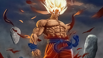 Goku Jacked Up, goku, anime, dragon-ball, artist, artwork, digital-art HD wallpaper