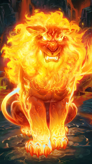 Fire Lion, Fiery Lion HD phone wallpaper