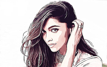 Deepika Padukone, , vector art, Deepika Padukone drawing, creative art, Deepika Padukone art, vector drawing, abstract portraits, Deepika Padukone portrait HD wallpaper