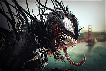 Venom In The City, venom-movie, venom, supervillain, digital-art, artwork, art, artstation HD wallpaper