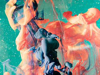 Abstract, Water, Multicolored, Motley, Paint, Liquid, Particles, Ink HD wallpaper