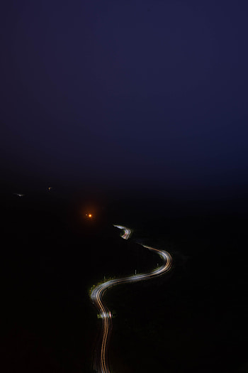 Night, Dark, Road, Glow HD phone wallpaper