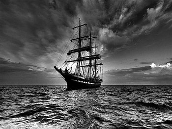 Sea, Bw, Chb, Sail, Sails, Ship, Buya, Buoy HD wallpaper