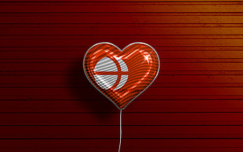 I Love Nagano, , realistic balloons, orange wooden background, Day of Nagano, japaenese prefectures, flag of Nagano, Japan, balloon with flag, Prefectures of Japan, Nagano flag, Nagano HD wallpaper