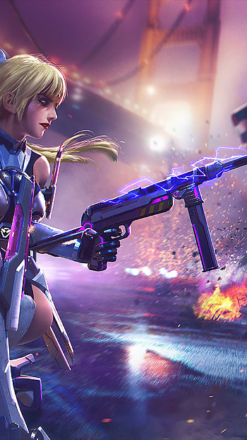 fire , gun girl HD phone wallpaper
