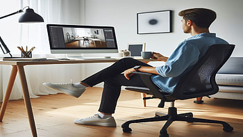 A man in front of a computer HD wallpaper