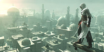 Assassin's Creed, city, fantasy, man, game, view, assassins creed, luminos HD wallpaper