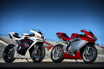 MV Augusta, red, motorbike, silver, italy HD wallpaper