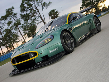 Sports, Auto, Nature, Trees, Aston Martin, Cars, Asphalt, Front View, Style, 2005, Dbr9 HD wallpaper