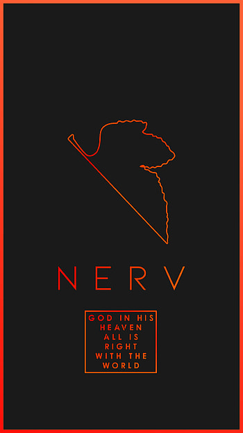 Evangelion Minimal, Evangelion Nerv HD phone wallpaper