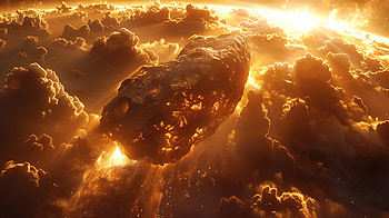 Blazing Meteorite Entry, meteorite HD wallpaper
