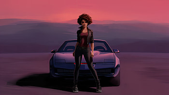 Nathalie Emmanuel As Ramsey Artwork , artist, artwork, digital-art, art, cars HD wallpaper