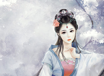 Princess, asian, art, fantasy, luminos, girl, jag96 HD wallpaper