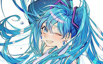 Hatsune Miku, abstrac art, Vocaloid, manga, blue hair, Vocaloid characters, Hatsune Miku Vocaloid HD wallpaper