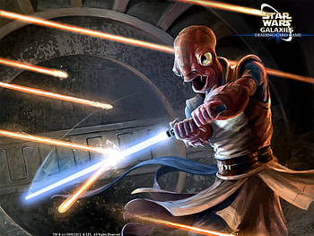 star wars galaxies, jedi, firing, room, light saber HD wallpaper