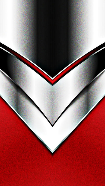arrow red silver shape, digital, 3d, curves, material, texture, design, geometric, layers, pattern, abstract HD phone wallpaper
