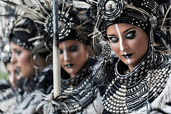 Brasil carnival, woman, vicente concha, jewel, black, white, girl HD wallpaper