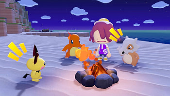 Pokopia Pokémon Campfire — Cozy Beach, Pokemon, Pokemon Pokopia HD wallpaper