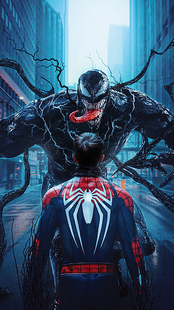 VENOM VS SPIDERMAN, action_film, art HD phone wallpaper